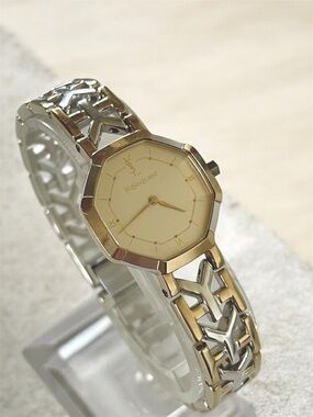 Yves Saint Laurent Two-Tone Gold and Silver Women’s Bracelet Watch